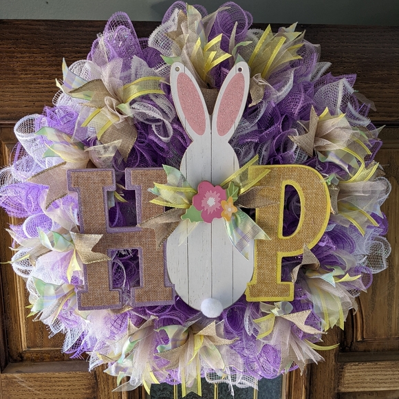 Easter Deco Mesh Wreath - Picture 7 of 7
